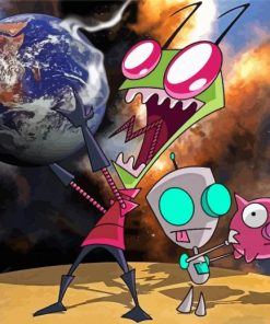 Invasor Zim Animation Diamond Paintings