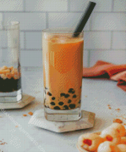 Lychee Bubble Tea Diamond Paintings