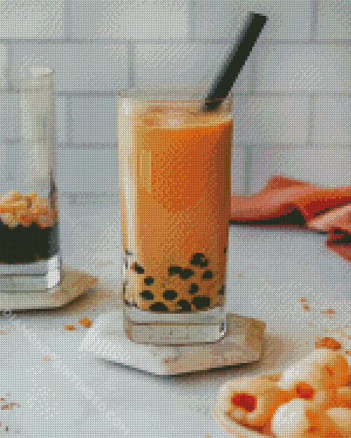 Lychee Bubble Tea Diamond Paintings