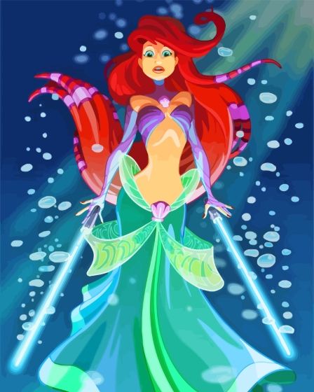 Modern Disney Princess Ariel Mermaid Diamond Paintings