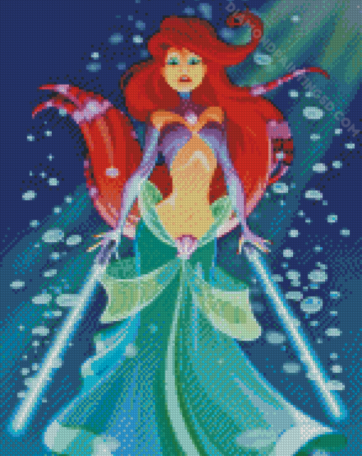 Modern Disney Princess Ariel Mermaid Diamond Paintings