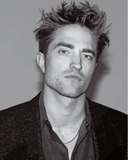 Monochrome Robert Pattinson Diamond Paintings