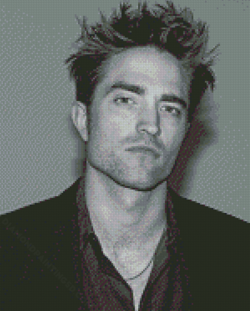 Monochrome Robert Pattinson Diamond Paintings