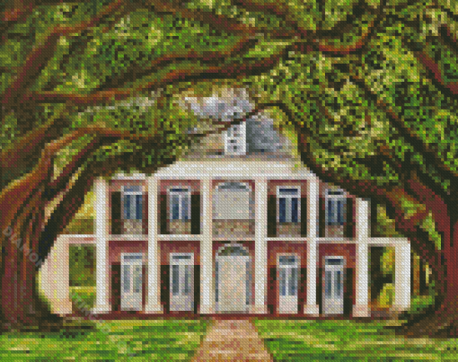 Aesthetic Oak Alley Plantation Diamond Paintings