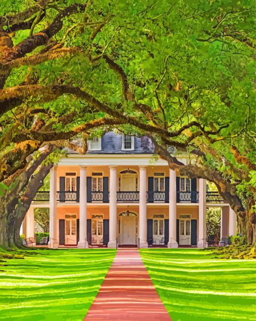 Oak Alley Plantation Louisiana Diamond Painting