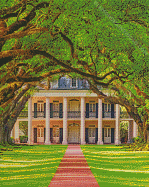 Oak Alley Plantation Louisiana Diamond Painting