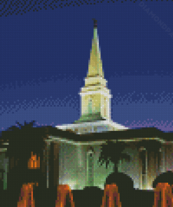 Orlando Temple Sunset Blue Hour Diamond Paintings