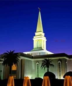 Orlando Temple Sunset Blue Hour Diamond Paintings