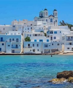 Paros Seaside Buildings Diamond Paintings