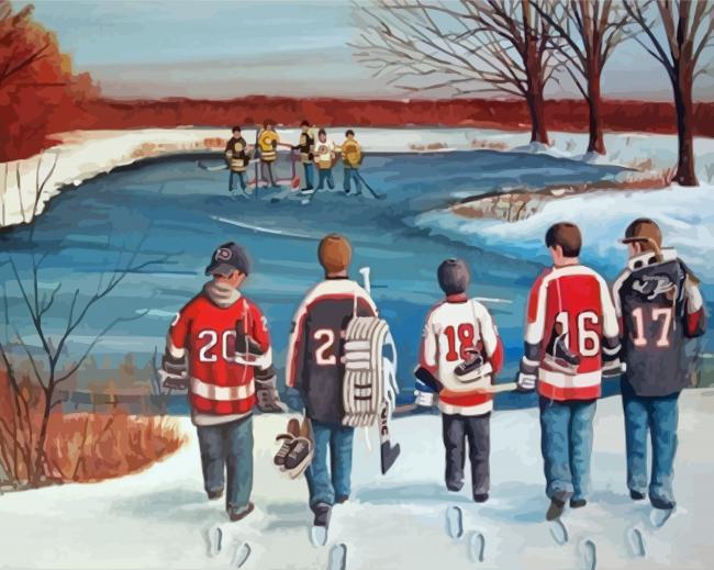 Pond Hockey Diamond Paintings