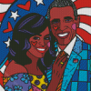 Pop Art Barack And Michelle Obama Diamond Paintings