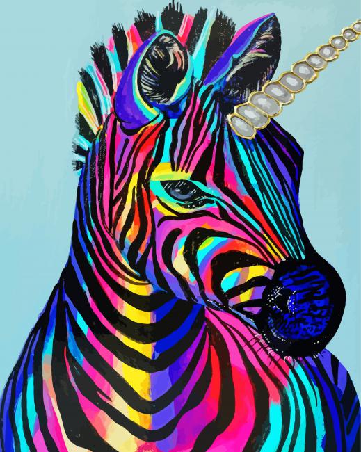 Rainbow Zebra Diamond Paintings