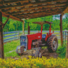 Red Massey Ferguson Tractor Diamond Paintings