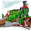 Santa Claus Train Diamond Paintings