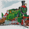 Santa Claus Train Diamond Paintings