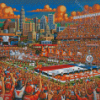 Texas Longhorns Football Folk Art Diamond Paintings