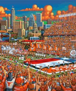 Texas Longhorns Football Folk Art Diamond Paintings