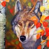 The Wolf Among Birches Diamond Paintings