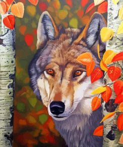 The Wolf Among Birches Diamond Paintings