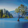 Tree In Lake Wanaka Diamond Paintings