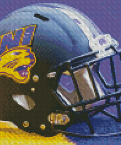 University Northern Iowa Panthers Helmet Diamond Paintings