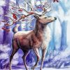 Winter Fawn Snow Diamond Paintings