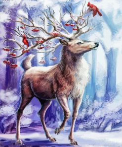 Winter Fawn Snow Diamond Paintings