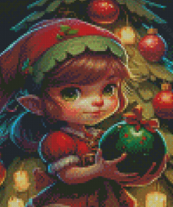 Adorable Christmas Elf Diamond Paintings