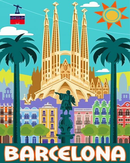 Aesthetic Barcelona Spain Diamond Paintings