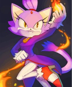 aesthetic Blaze the Cat Diamond Paintings