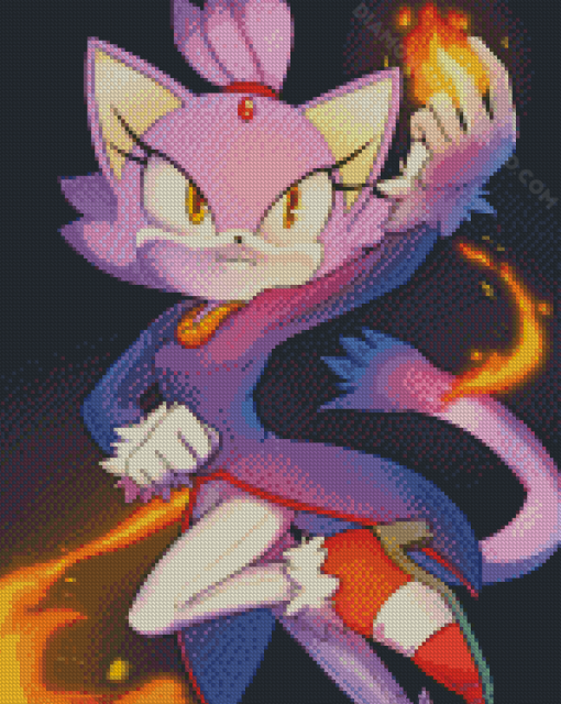 aesthetic Blaze the Cat Diamond Paintings