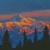 Aesthetic Denali At Sunset Diamond Paintings