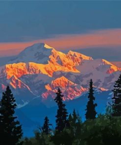 Aesthetic Denali At Sunset Diamond Paintings