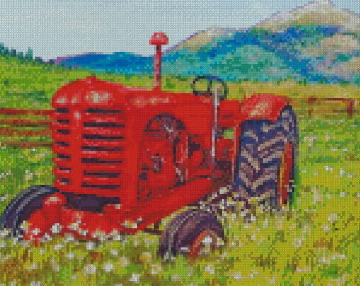 Aesthetic Farm Tractor Diamond Paintings