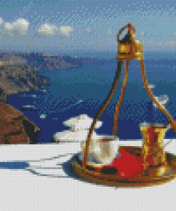 Aesthetic Greece coffee Diamond Paintings