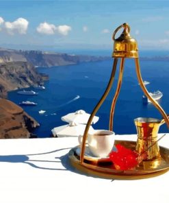 Aesthetic Greece coffee Diamond Paintings