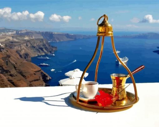 Aesthetic Greece coffee Diamond Paintings