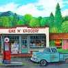 Aesthetic Old Gas Station Truck Diamond Paintings