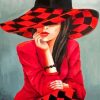 Aesthetic Red Women Diamond Paintings