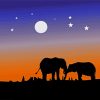 Aesthetic Romantic Elephants Diamond Paintings