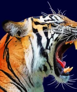 Aesthetic Tiger Roaring Diamond Paintings