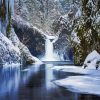 Aesthetic Winter Waterfall Diamond Paintings