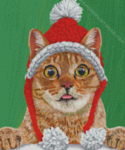 Aesthetic Xmas Cat Diamond Paintings