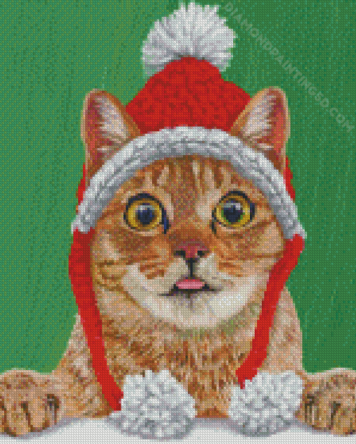 Aesthetic Xmas Cat Diamond Paintings