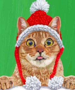 Aesthetic Xmas Cat Diamond Paintings