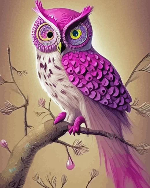 Aesthetic Purple Owl Diamond Paintings