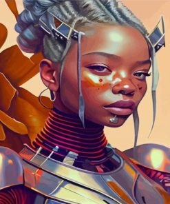 African Warrior Girl Diamond Paintings