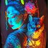 Asian Lady And Tiger Diamond Paintings