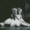 Black And White Ballerina Children Diamond Paintings