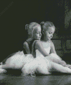 Black And White Ballerina Children Diamond Paintings